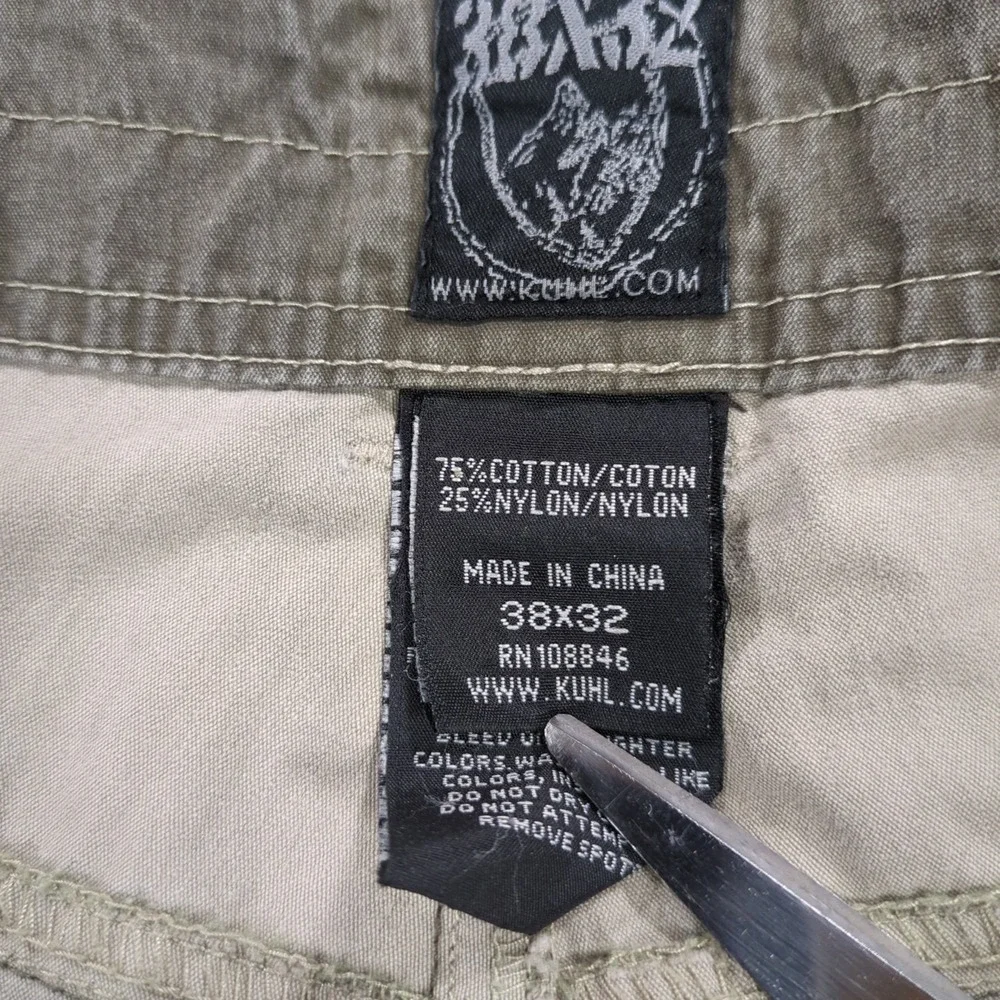 Kuhl Pants Revolvr Nylon Stretch Hiking Outdoor Greenish Gray Mens 38x32 (Short)